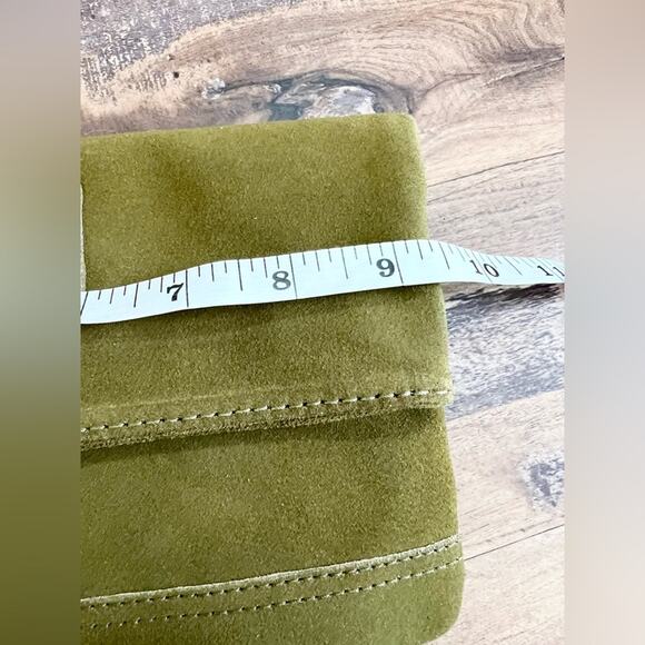 LL Bean green suede boat tote and wallet clutch NWT shoulder bag gorpcore spring - Picture 7 of 15